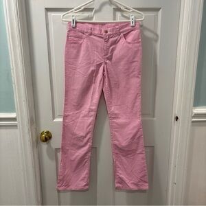 Lilly Pulitzer Boot Cut Corduroy Pants Girls Size 14 Light Pink 100% Cotton EUC